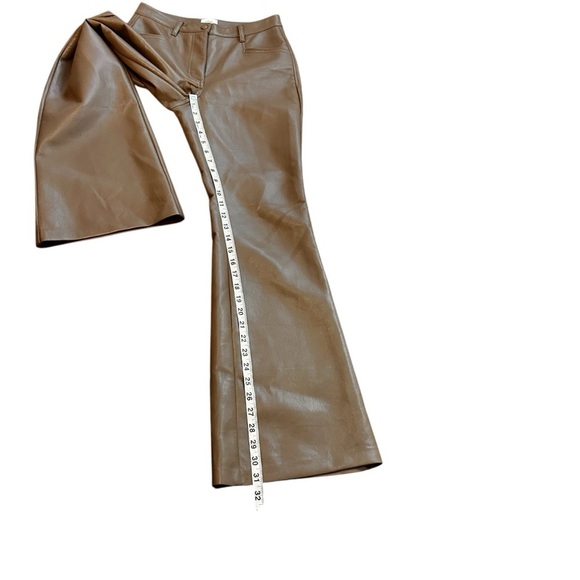 Aritzia Wilfred Beatrix Pants- High Waist Vegan Leather Flare a Pants- Size 2 - Picture 15 of 15